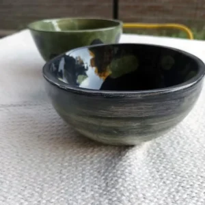 Bowl de Cerámica Artesanal Negro Verde