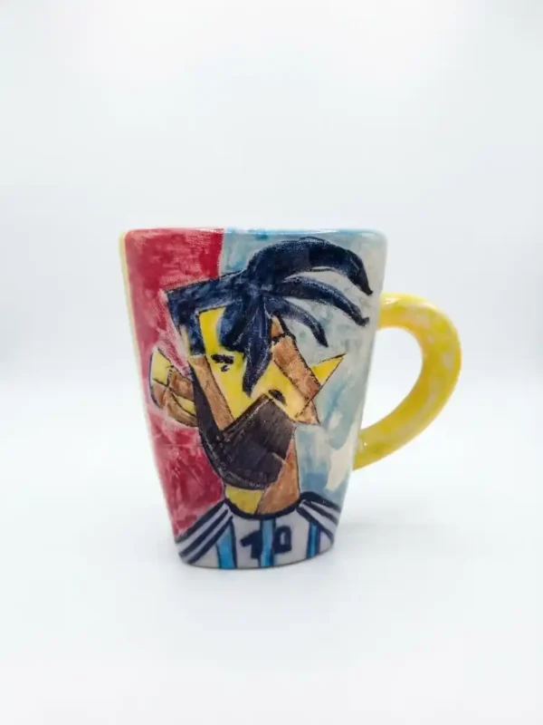 taza illustracion de lionel messi atras