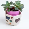 Macetita de ceramica artesanal pintada a mano