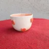 taza de ceramica artesanal con platito pintado