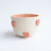 taza de ceramica artesanal con platito pintado